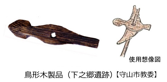 鳥形木製品